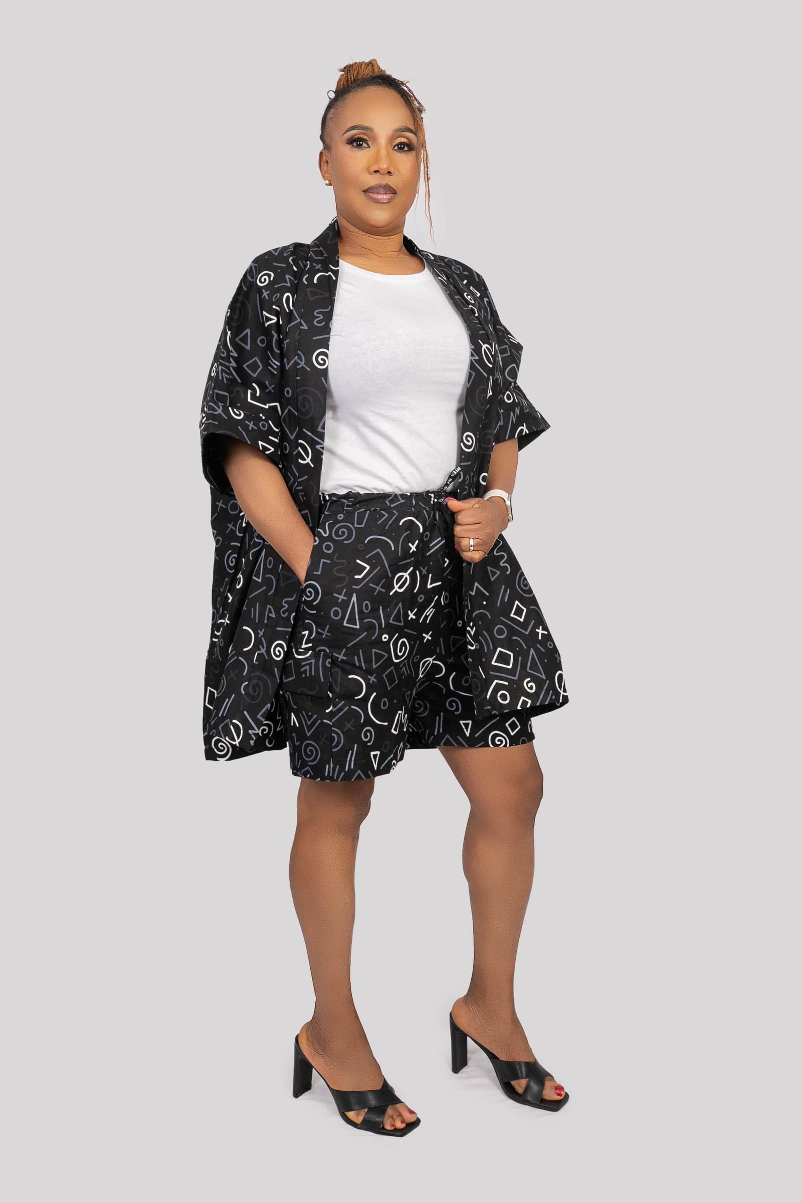 Wrap Top and Cargo Short Set