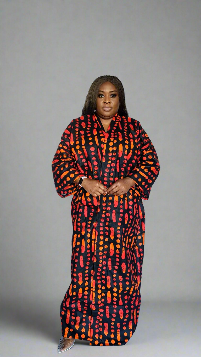 African Print Kimono with Matching Trousers Kimora Kito