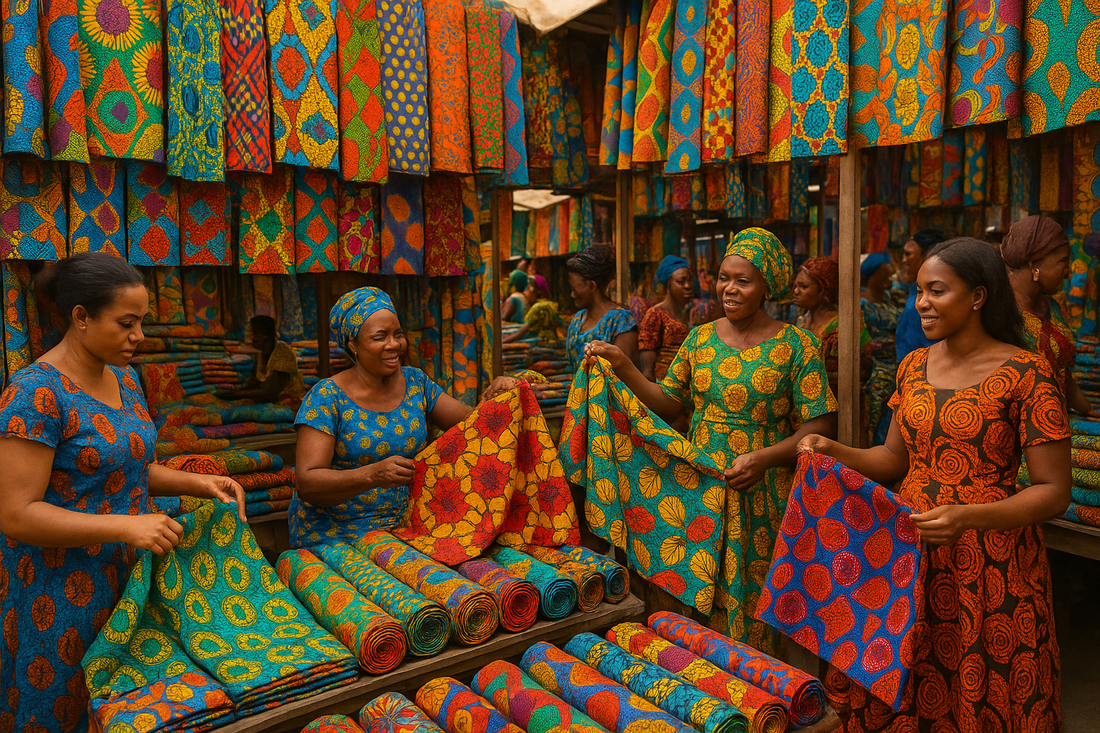 The origin of the African print Ankara fabric