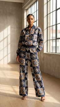 Unisex Ankara Crepe Co-Ord Set