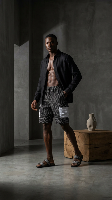 Tribal Ankara Cargo Shorts