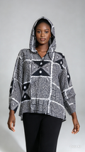 Geometric Hoodie Top