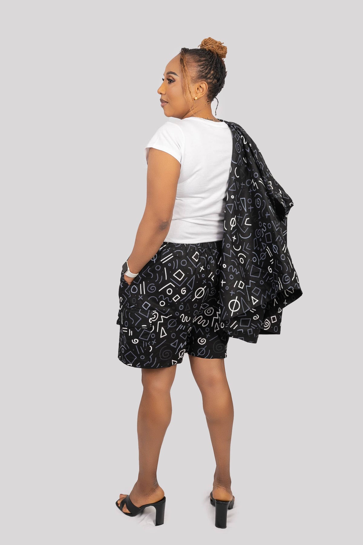 Wrap Top and Cargo Short Set