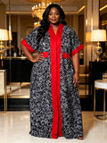African Luxe Ankara & Aso Oke panel Maxi Dress