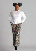 Mindy Zip and Elastic Palazzo Pant