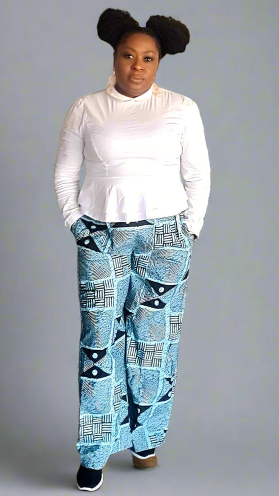 Tarah Zip and Elastic Palazzo Pant