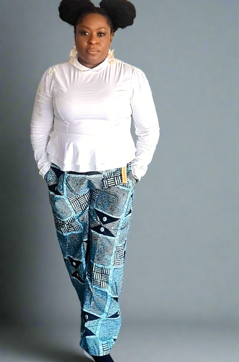 Tarah Zip and Elastic Palazzo Pant