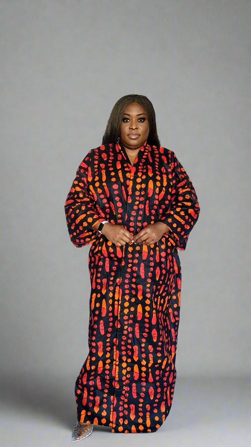 African Print Kimono with Matching Trousers Kimora Kito