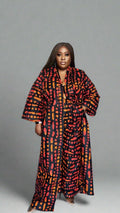 African Print Kimono with Matching Trousers Kimora Kito