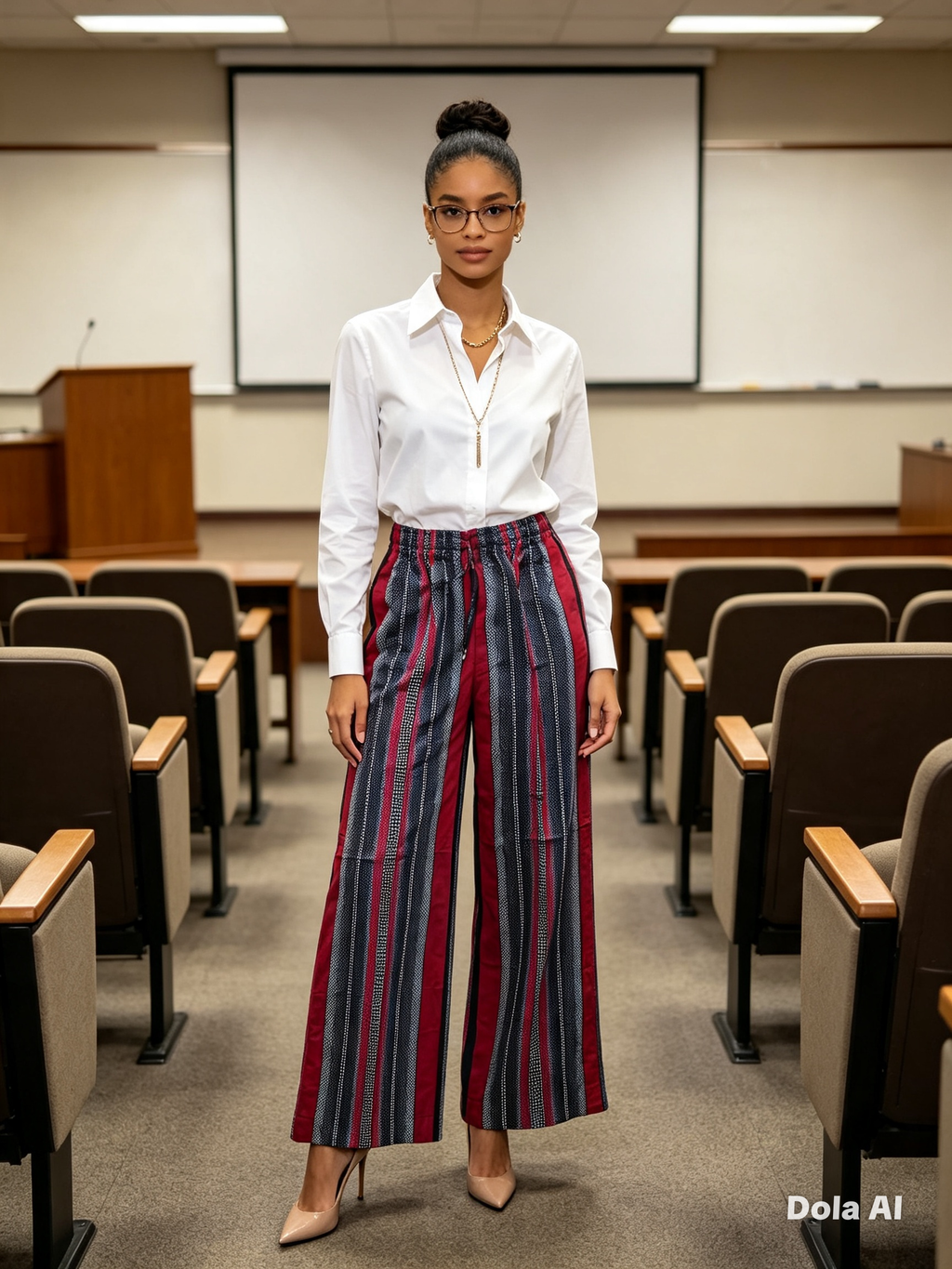 LTS Red Ankara Wide-Leg Trousers | Plus Size African Print Trousers
