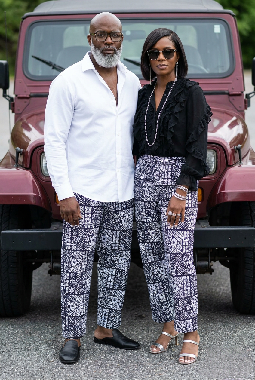 Black & White Ankara Unisex Pant