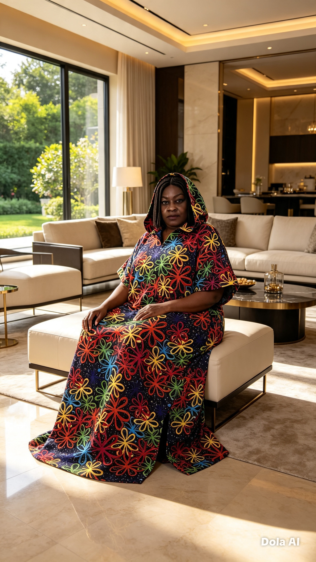 The Statement Hooded Ankara Maxi Dress