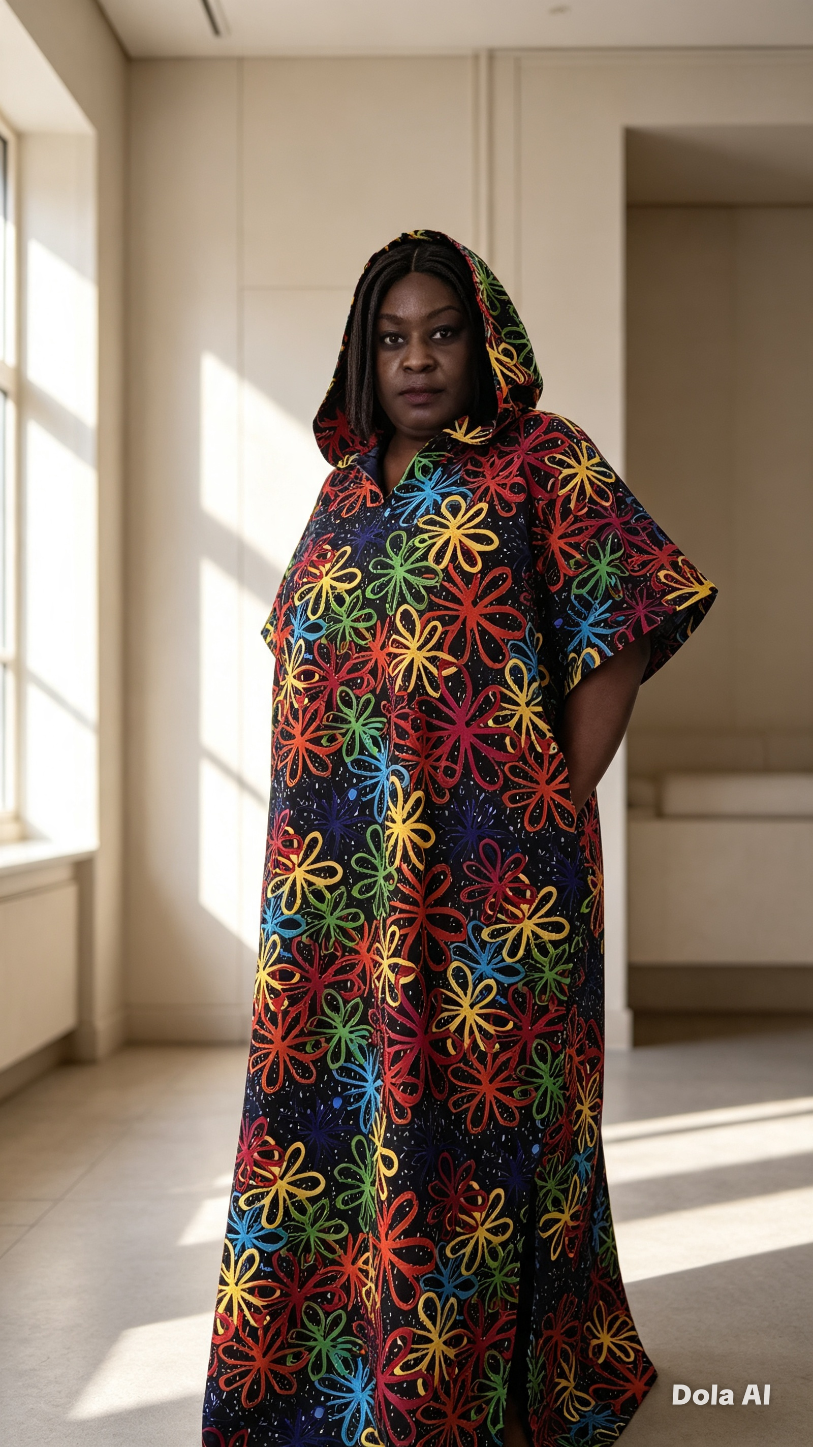 The Statement Hooded Ankara Maxi Dress