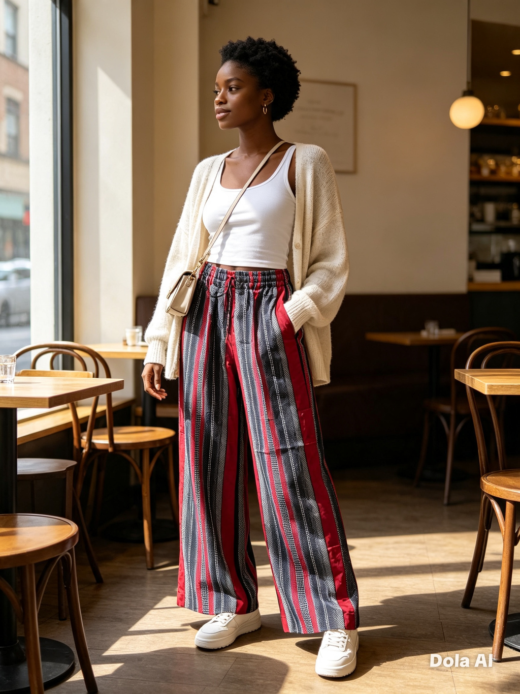 LTS Red Ankara Wide-Leg Trousers | Plus Size African Print Trousers