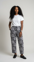 Black & White Ankara Unisex Pant