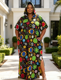 The Hooded Ankara Maxi Dress