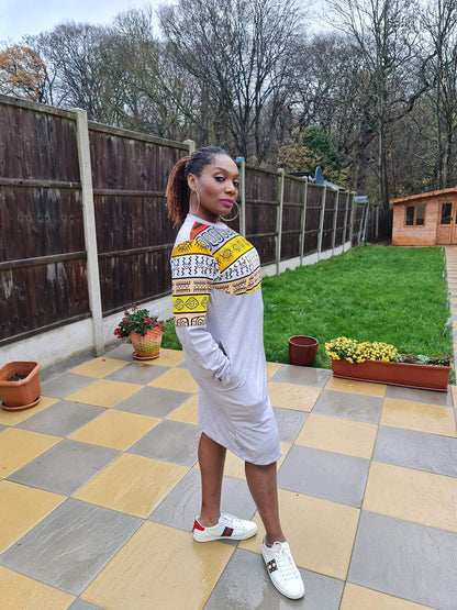 Oyo Dress-Afroleisurewear-ankara dress,long sleeve dress,shift dress